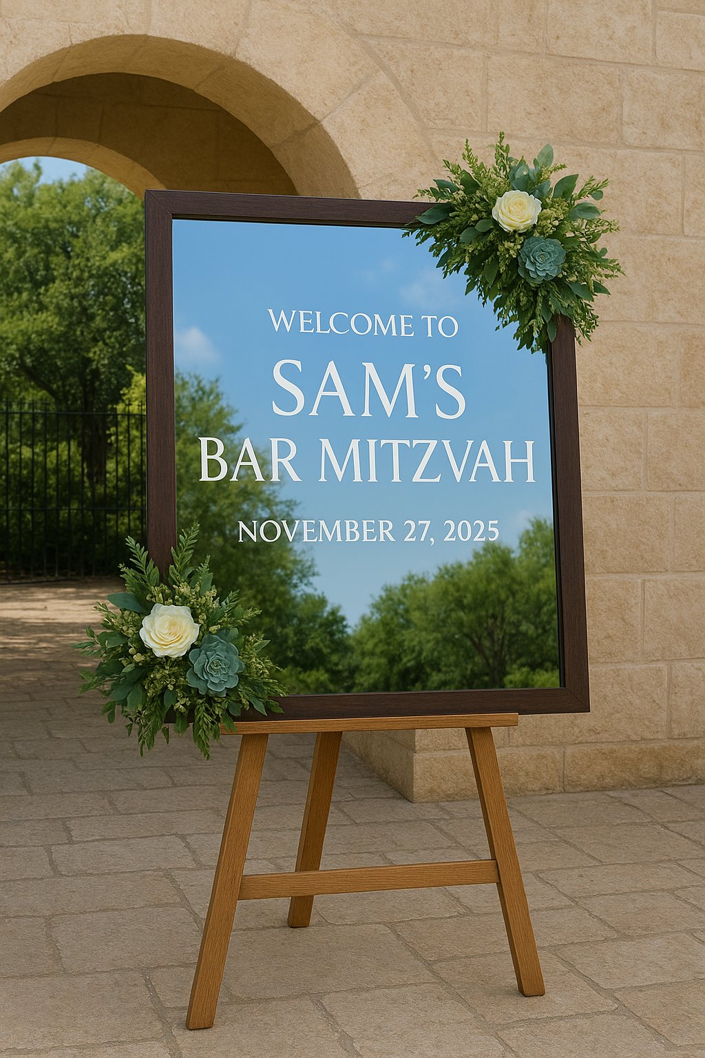 Personalized Bar Mitzvah Welcome Sign