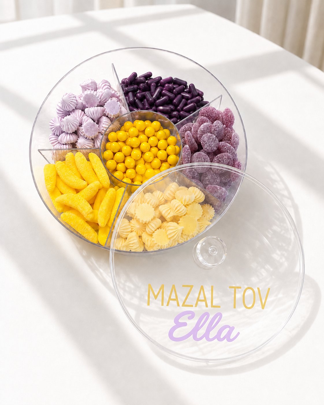 Mazal Tov Candy Platter - Purple